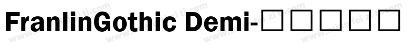 FranlinGothic Demi字体转换